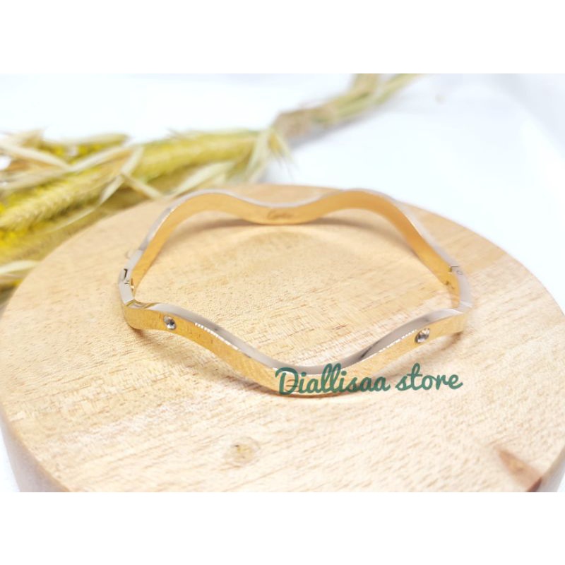 Gelang Titanium Cartier Gelombang Murah