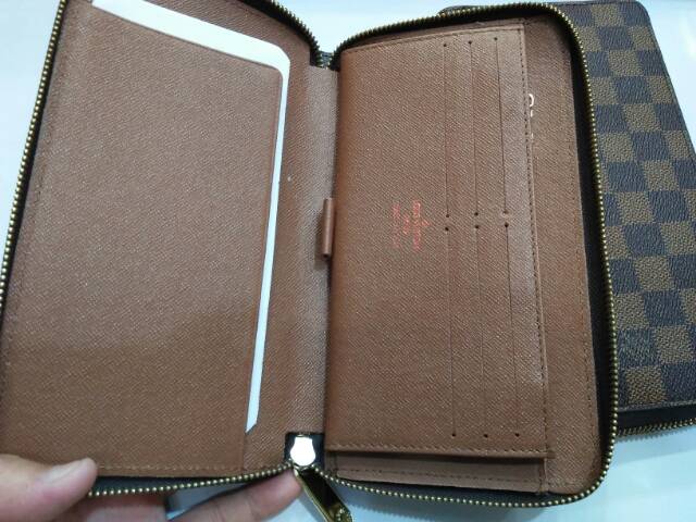 Dompet resleting panjang passport import premium lv 60003