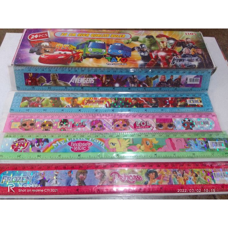 

penggaris karakter 30 cm/ mistar plastik fancy murah