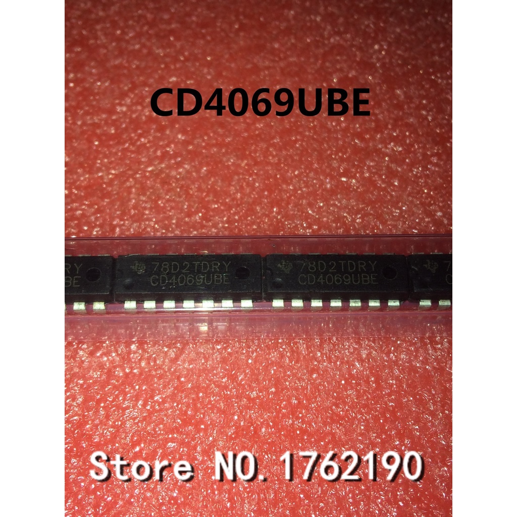 100pcs/lot CD4069 CD4069UBE Logic Chip DIP14 Baru original