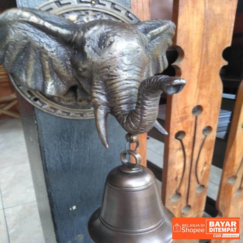 Bel Pintu Gajah / Brass Doorbell - Bel Pintu Antik Termurah