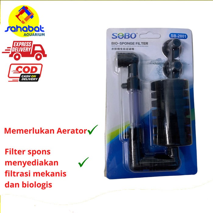 Sobo SB 2801 SB2801 Bio Sponge Filter chemical busa bio foam biofoam