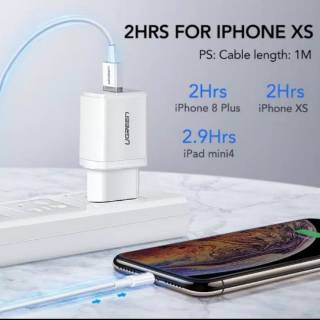 Ugreen Charger Iphone 2.1 A Free Kabel Lightning Mfi 100cm