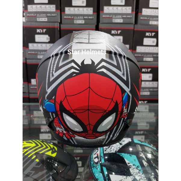 Helm Anak MDS R3 Junior Spiderman #6 Black Doff