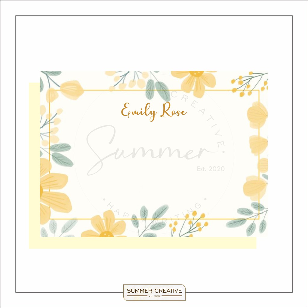 

Personalized Blank Card / Blank Note - NS22 / Thank You Card / Note / Kartu Polos / Kartu Ucapan