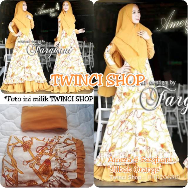 ORANGE Amera Syar'i  Vol 4 by Farghani ORI Gamis Syari Premium Pesta