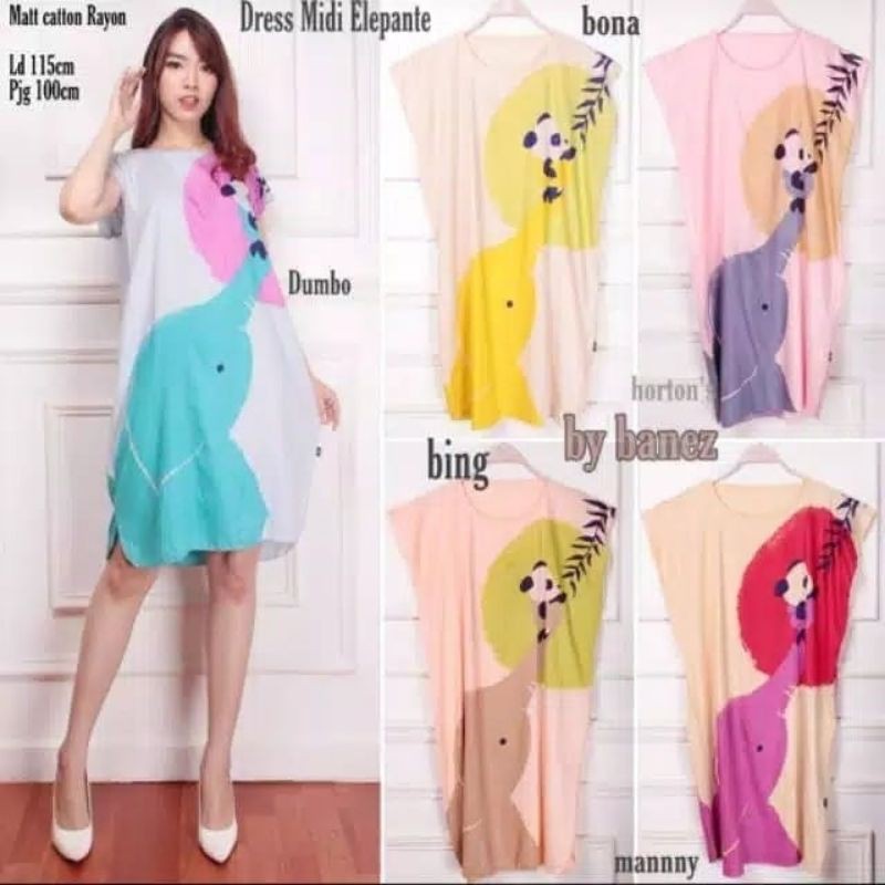 Daster midi mix acak minimal order 5pcs klik 5x pada pesanan