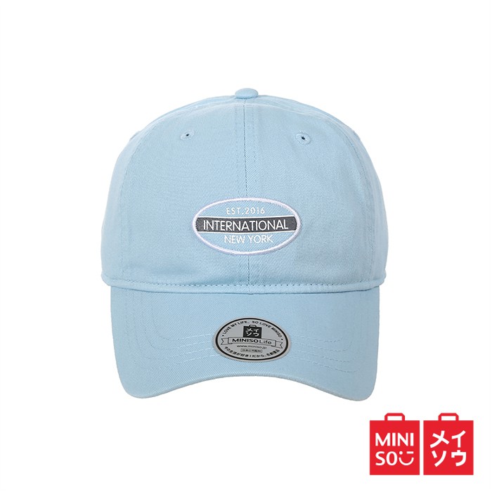 Miniso  Official Printed baseball cap Topi  Bisbol Pria dan   Miniso  Official Printed baseball cap Topi  Bisbol Pria dan