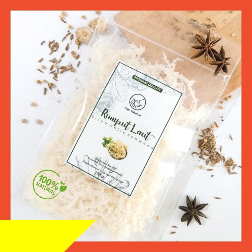 

100gr Rumput laut putih / Spinosum Cottoni 100% PREMIUM QUALITY