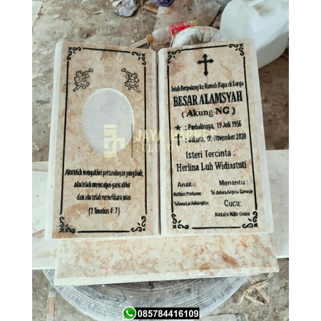 Kepala Kijing / Maesan Box Model Buku Marmer Putih