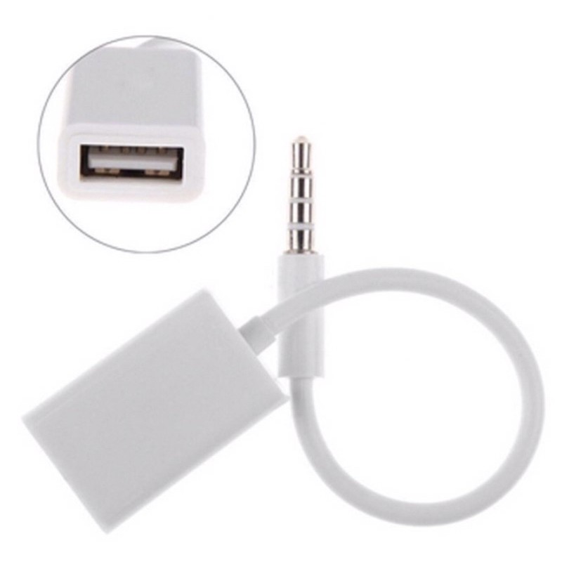 Kabel Aux Audio plug jack 3.5mm male to USB 2.0 Famele Adapter