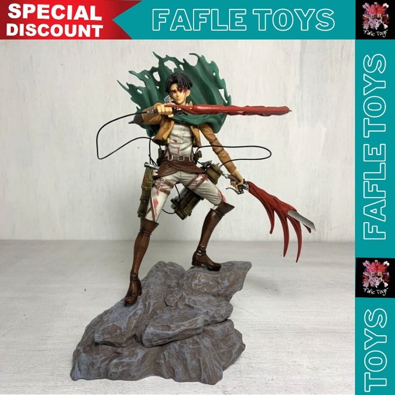 Action Figure Levi Ackerman Attack On Titan Shingeki No Kyojin / Action Figure Levi Attack On Titan 