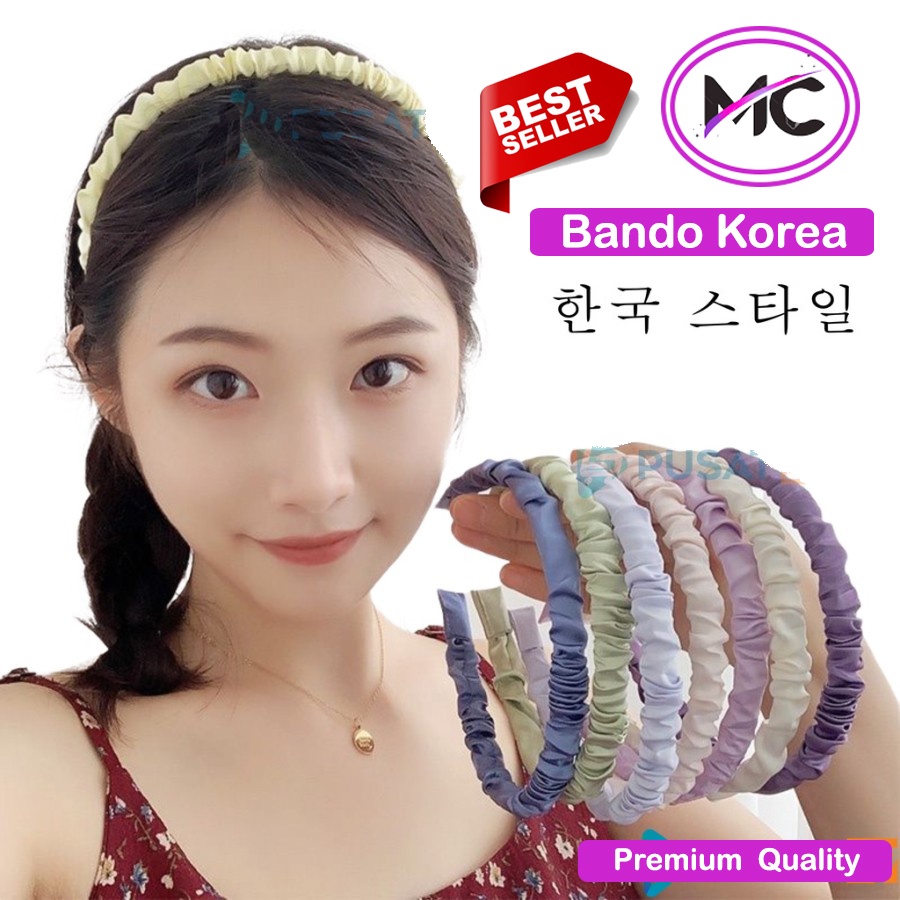 Bando Korea Style  Headband Bandana Dewasa Anak Lucu Imut Warna Aksesoris Rambut Korean Model