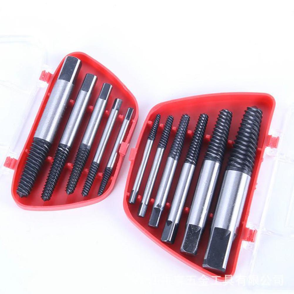 YGRETTE - Nightstar Set Mata Bor Extractor Broken Screw Remover 5 in 1 5Pcs Screw Extractor Center Drill Bits Guide Set Broken Damaged Bolt Remover Removal Speed Easy Set