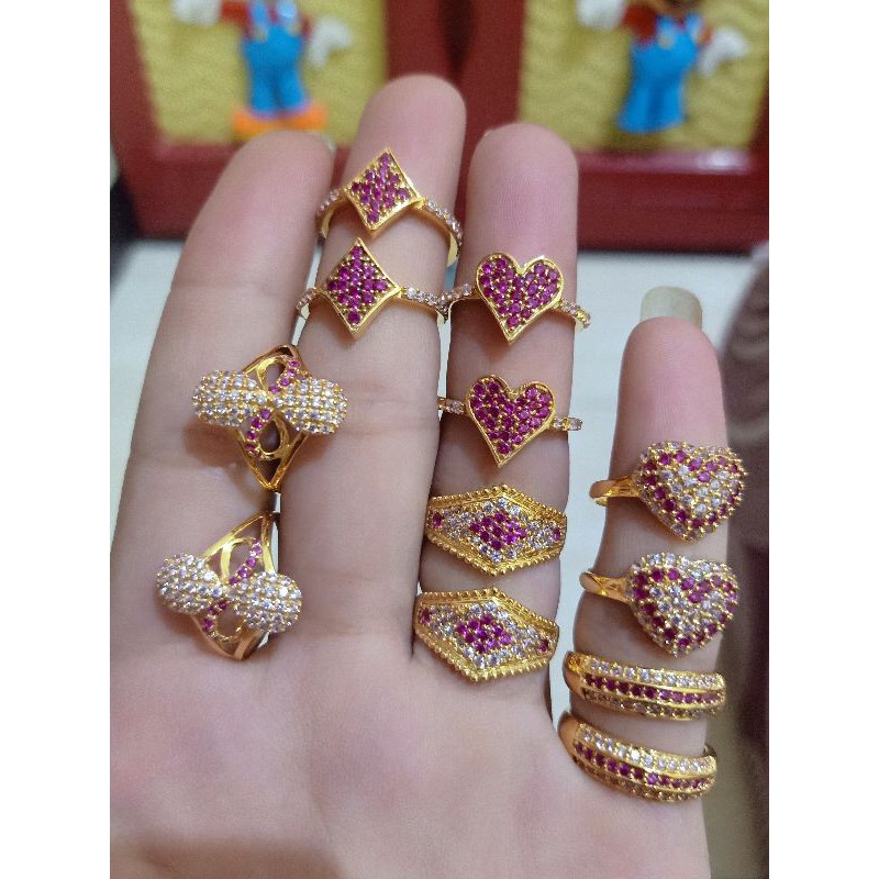 CIN-CIN DEWASA MATA PERAK 925 LAPIS MAS 24K ASLI