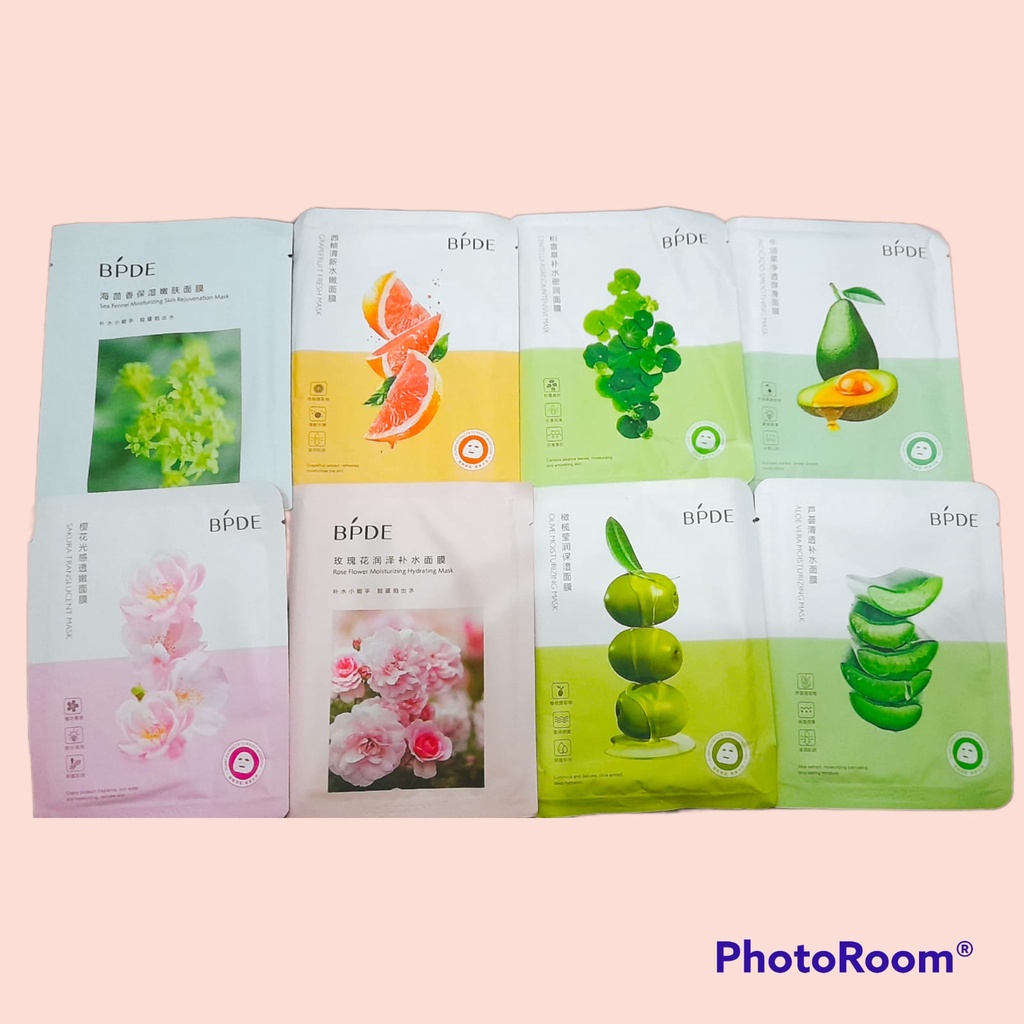 SHEET MASK BPDE // FACIAL SHEET MASK BPDE // MASKER WAJAH // MASKER TOPENG // BPDE