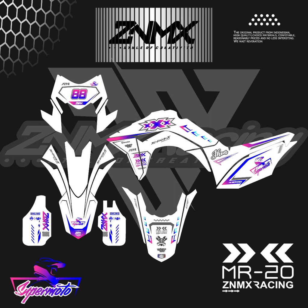 DECAL CRF 150L / DECAL KLX / DECAL CRF PUTIH / DECAL KLX SIMPEL