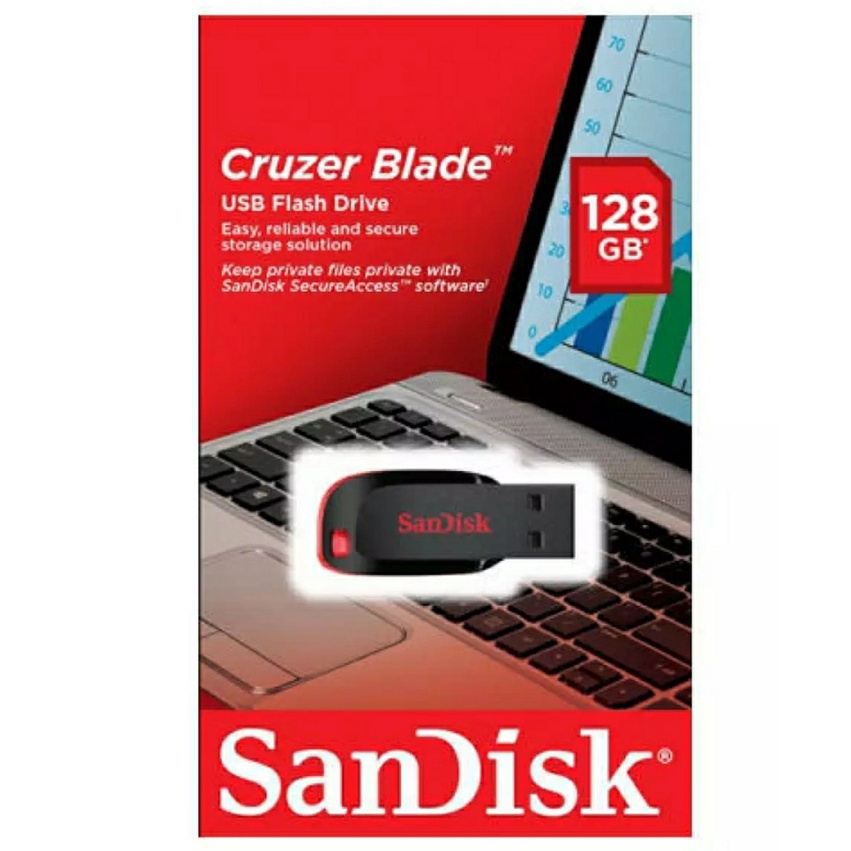 SanDisk Cruzer Blade USB 2.0 Flash Drive 128GB