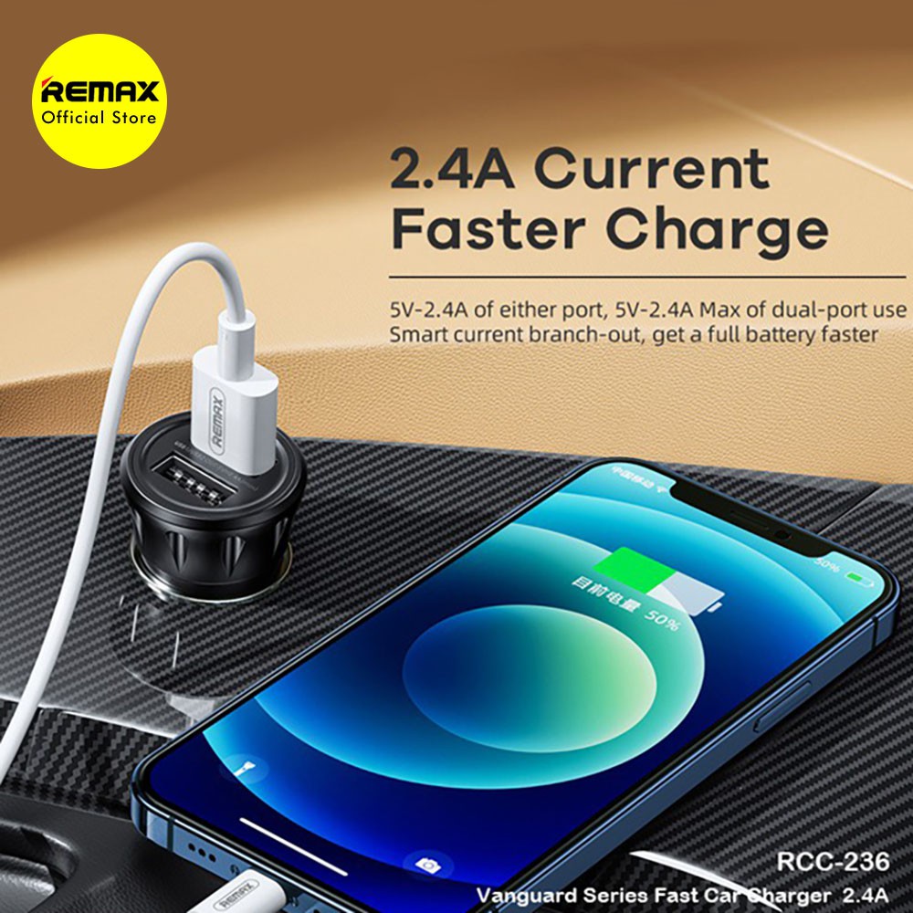 REMAX Vanguard Car Charger 2.4A RCC-236