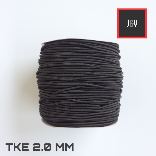 Tali kur karet elastis 2.5 mm hitam