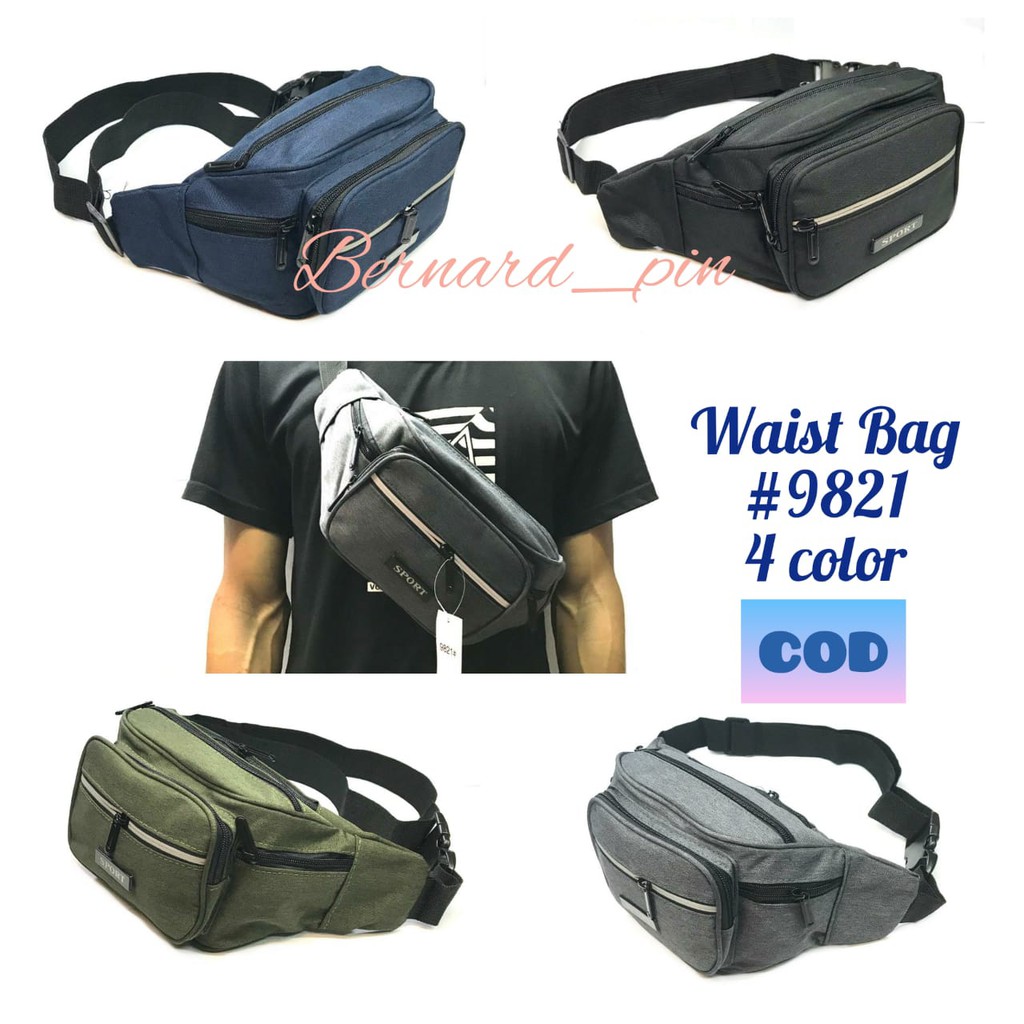 Tas Waistbag Tas Selempang Pria Bisa di Selempang atau Di Pinggang #9821