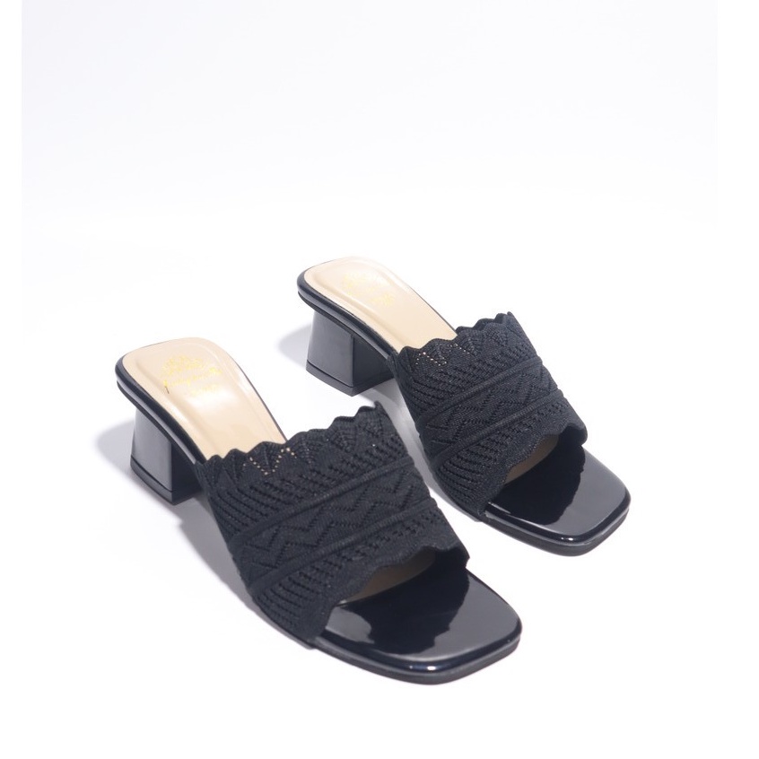 Sandal Hak Tahu Wanita Rajut Import JL05