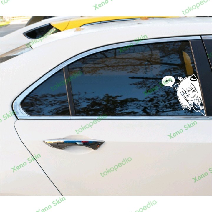 Stiker Peeker Spy x Family Anya Forger Heh Untuk Mobil dan Laptop