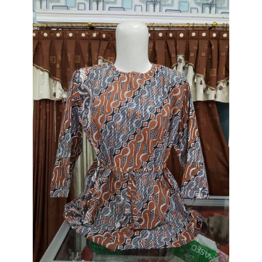 New!!!! Aprival Batik Atasan/blouse Seragam Kantoran/atasan Batik Wanita Termurah Modern