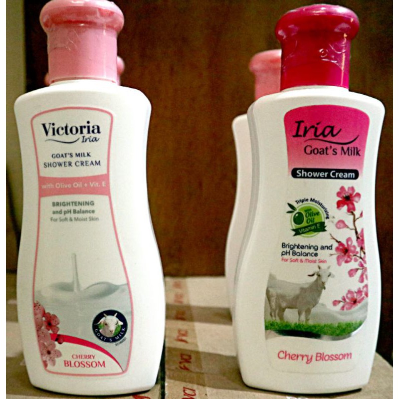 Iria Goat's Milk Shower Cream sabun mandi cair pria wanita lembut susu kambing memutihkan badan