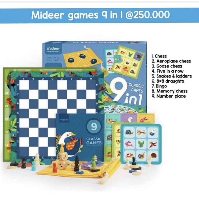 Mideer classic board games 9 in 1