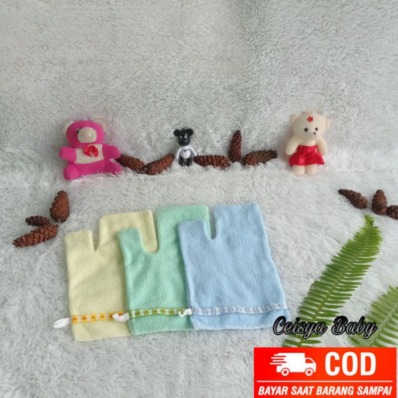 3 pcs Waslap Jari Bayi  / Perlengkapan Mandi Bayi