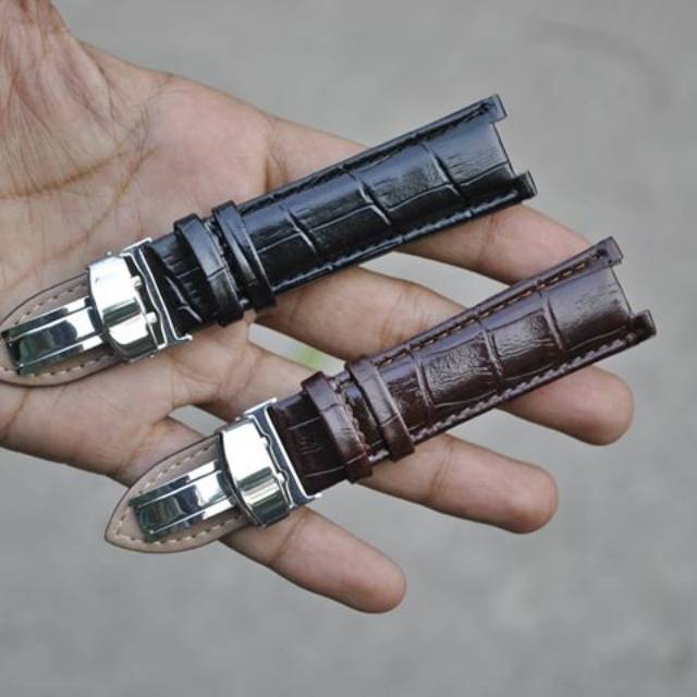 Tali kulit jam tangan gc guess 22mm guess leather strap .