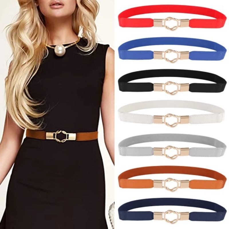 YF-BELT WANITA Tali Pinggang Karet Thin Dress Waistband