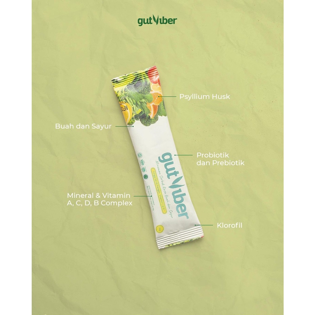 GUTVIBER MINUMAN SERAT BUAH &amp; SAYUR BOX | DETOX FIBER SLIM DRINK