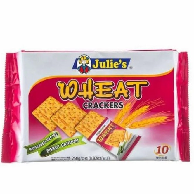 

Julie's wheat crackers 250gr pak