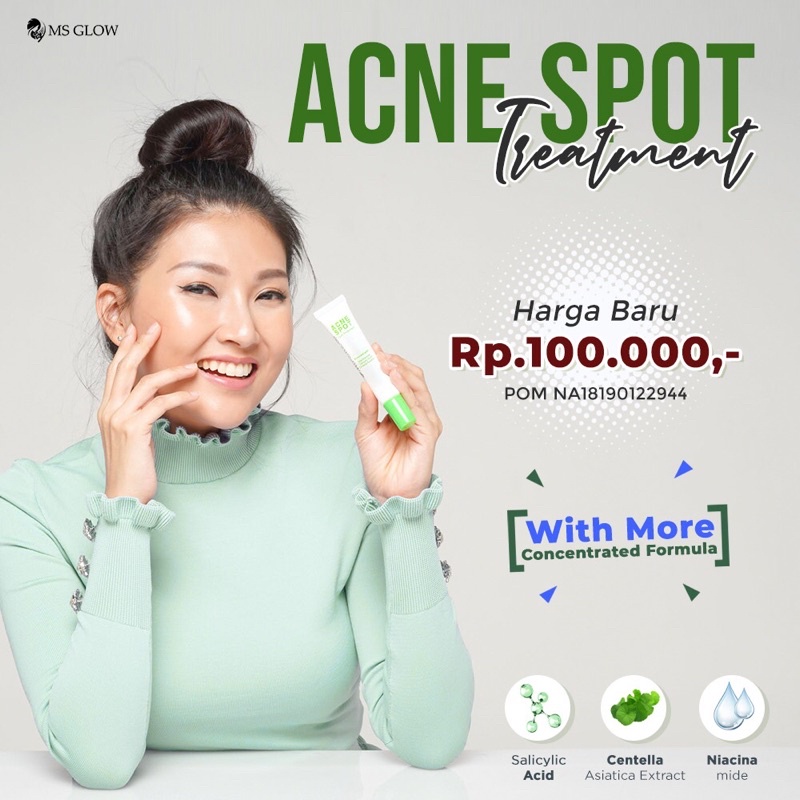 Acne spot Ms glow krim totol jerawat