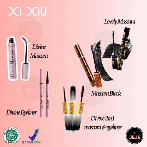 XI XIU Mascara | Lovely | Black | Pen Winged Stamp | 2in1 Eyeliner Maskara Divine 2 in 1 Xixiu