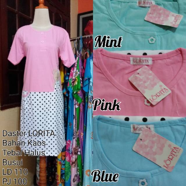 Daster LORITA bahan kaos tebal&halus