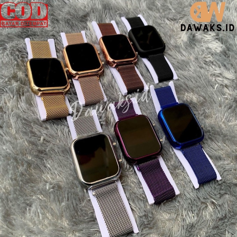 JAM TANGAN WANITA LED WATCH MAGNET ANTI AIR FREE BOX JAM TANGAN WANITA TERMURAH