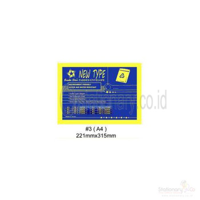 

Amplop Coklat Bubble Wrap Sanko Star No 3 (221mm x 315mm) A4