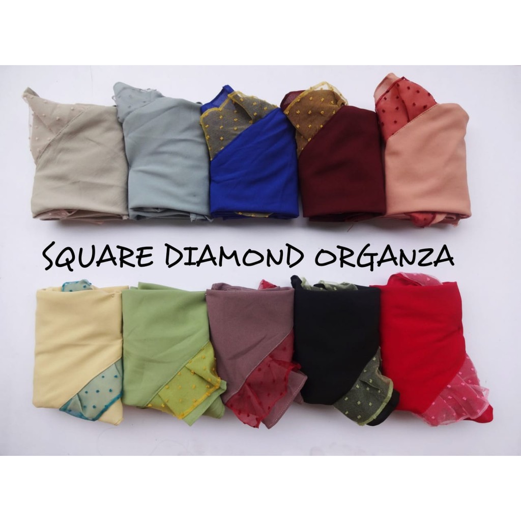 HIJAB INSTAN DIAMOND REMPEL ORGANZA DOT