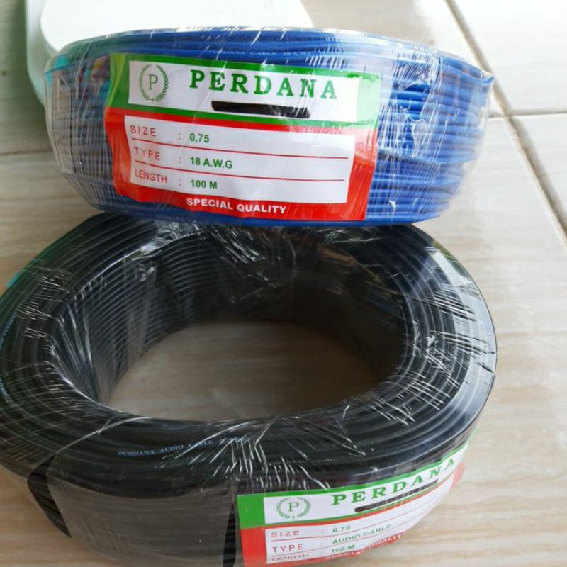 KABEL NYAF PERDANA 0,75MM AUDIO CABLE 100MM TEMBAGA