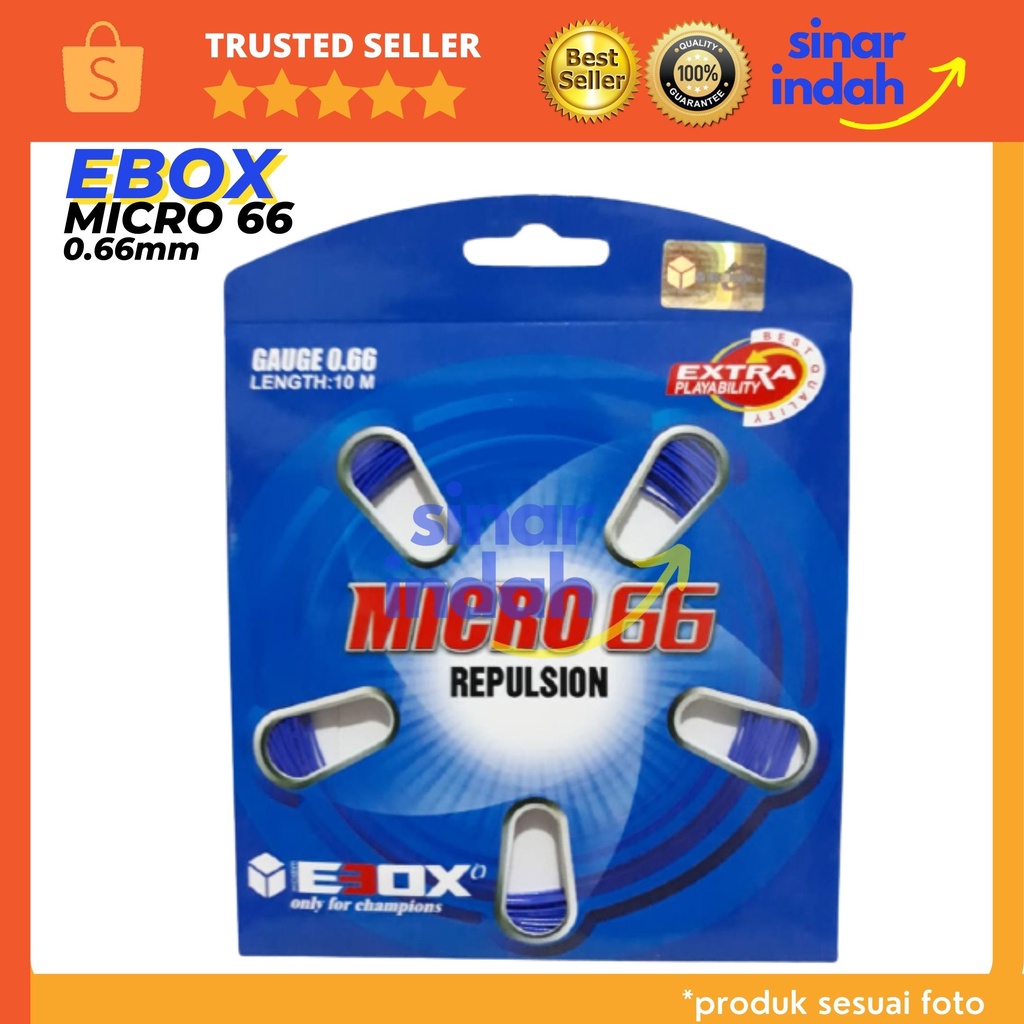 Senar Badminton Ebox Micro 66 Original / Senar Raket Badminton Murah