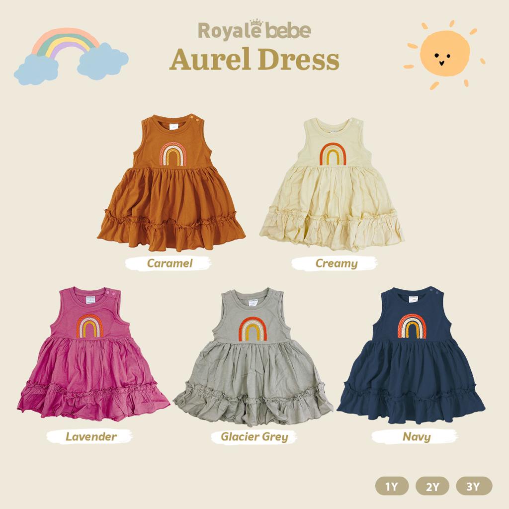 ROYALE BEBE AUREL DRESS DRESS ANAK BAJU ANAK DRESS ANAK PEREMPUAN 1-3 TAHUN