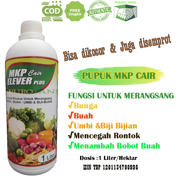 Pupuk perangsang bunga buah umbi dan biji mkp cair elever plus 1liter