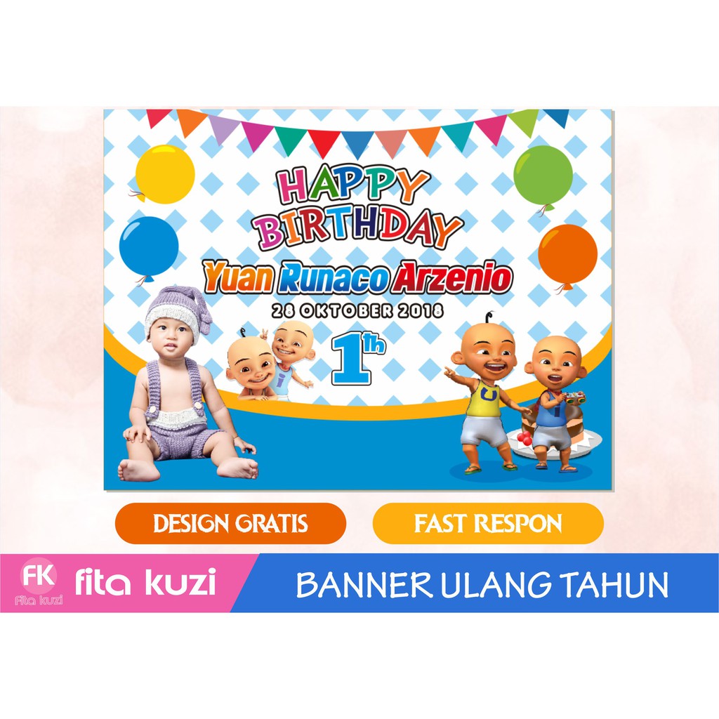 35 Ide Contoh Stiker  Ulang Tahun Anak Upin  Sticker Fans