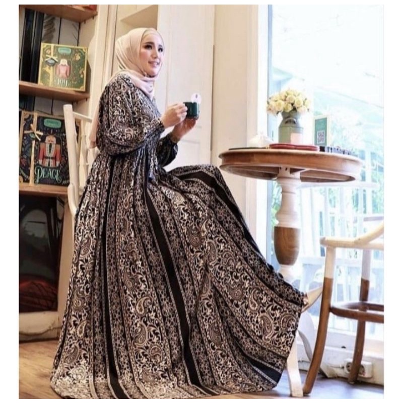 Gamis Rayon/Dress Terlaris / Gamis Muslim Syari Motif Terbaru