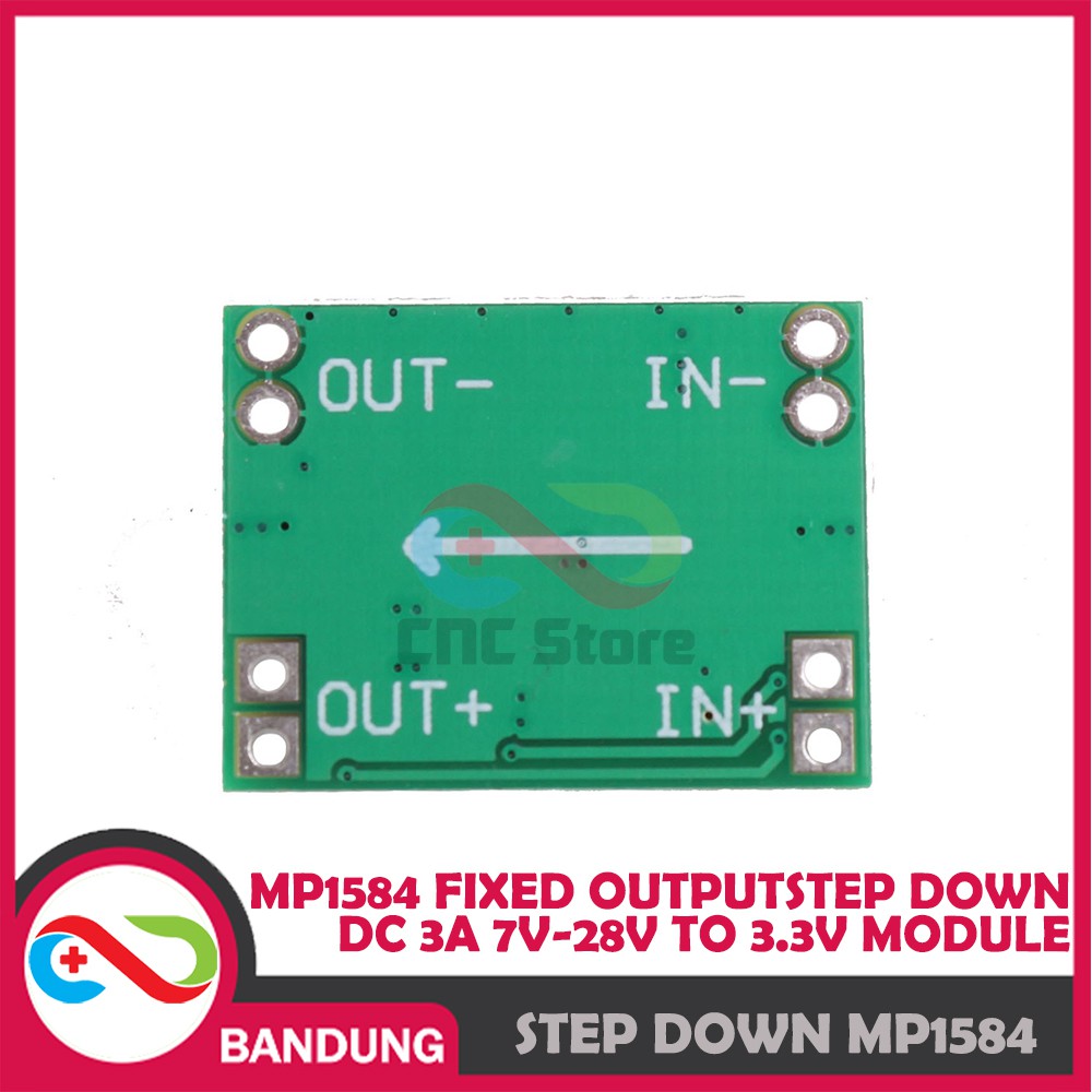 MP1584 SMALL FIXED OUTPUT STEP DOWN DC 3A 7V-28V TO 3.3V MODULE PENURUN TEGANGAN DC KE 3.3V