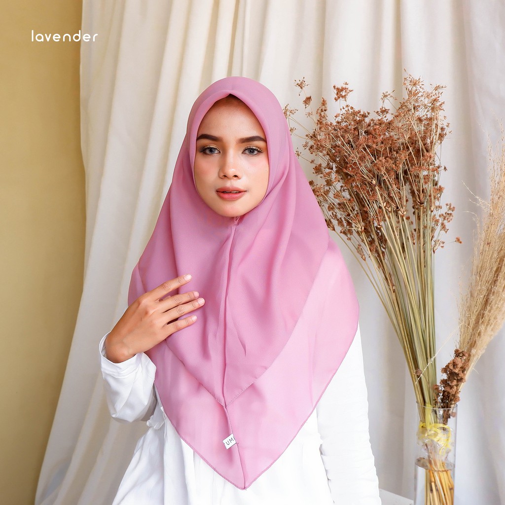 jilbab segiempat instan polycotton poton (free clip turky)