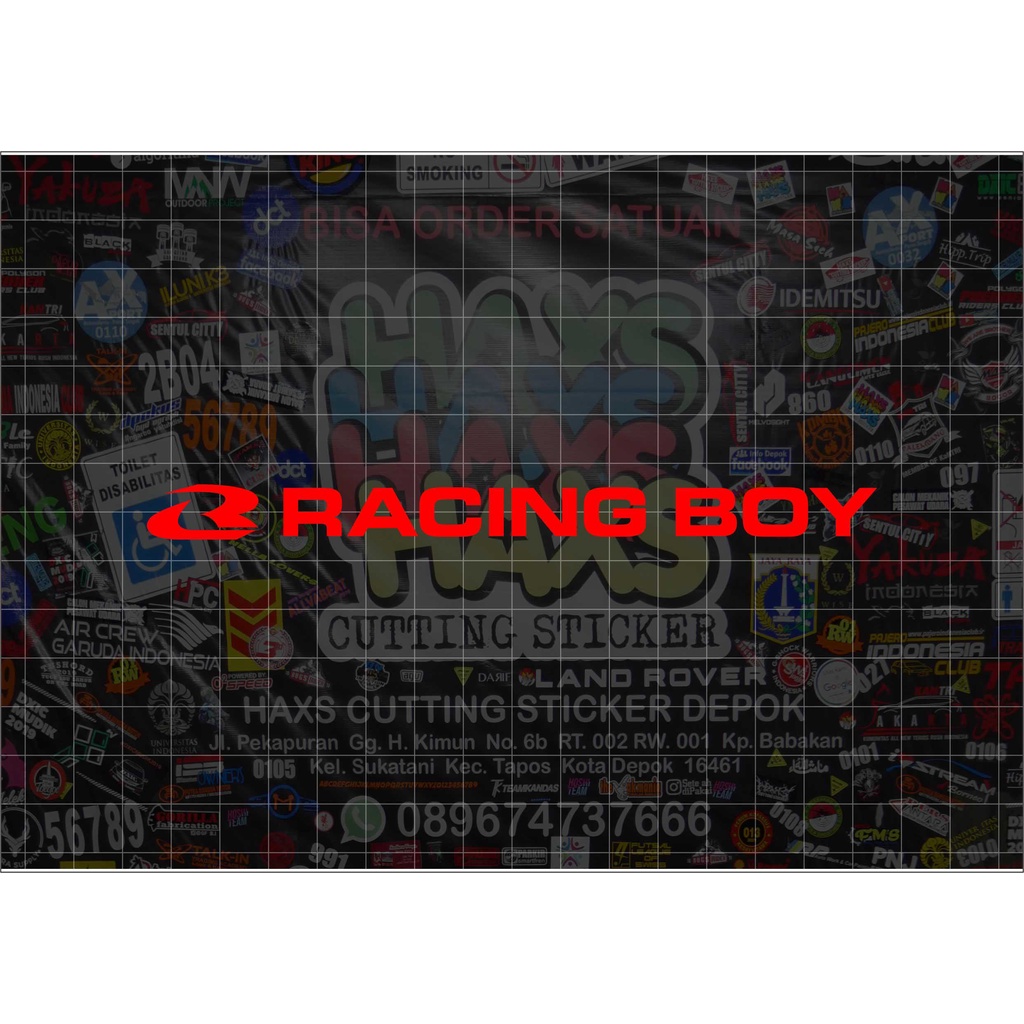 Cutting Sticker Racing Boy RCB Ukuran 15 Cm